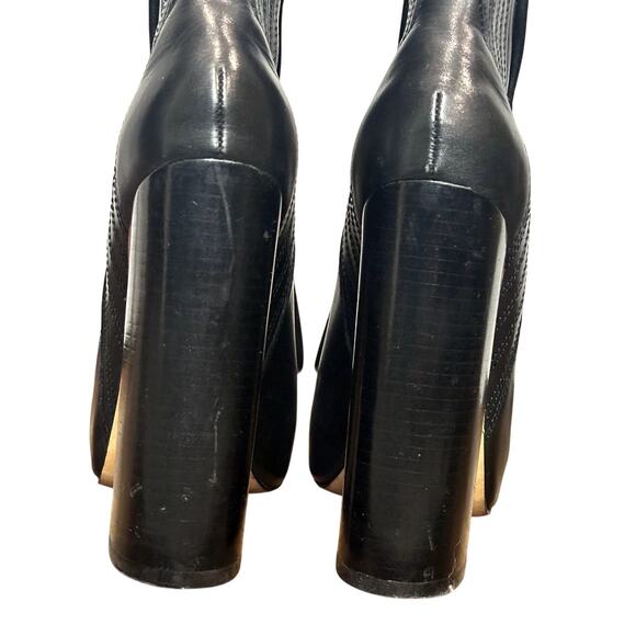 Alexander Wang – Addison Leather Platform Boots – Black – Size 37 - Picture 10 of 12